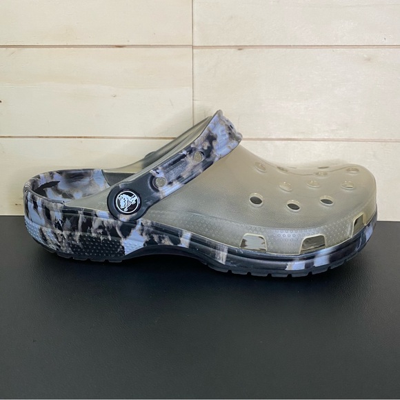 CROCS Shoes - Crocs Classic Clogs Camo Women's Size 8 Shoes Transparent Upper Slip-Ons